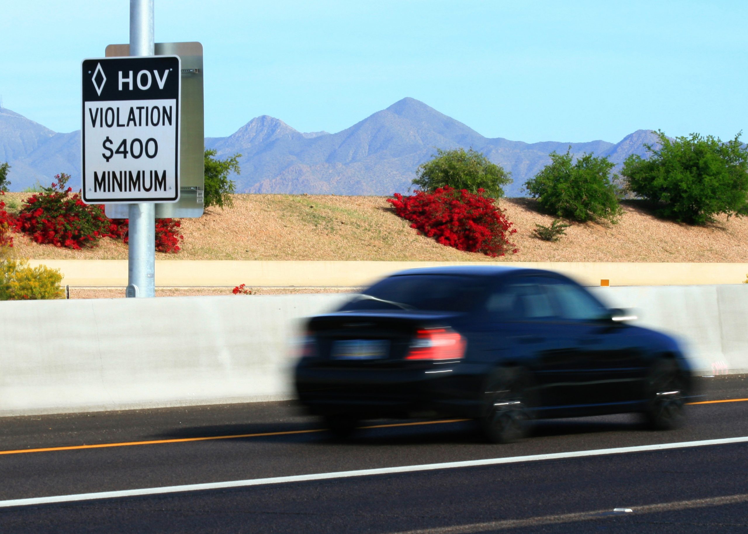 HOV lane fine