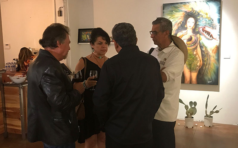 People with art