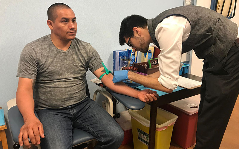 Blood drawn at PACH