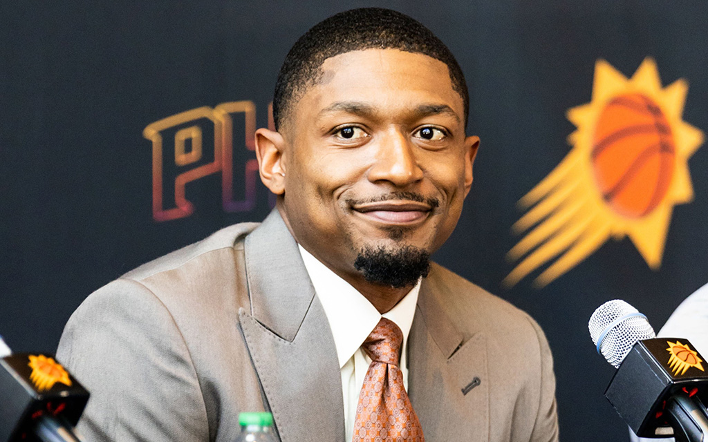 After playing with the same team for 11 years, Bradley Beal said he is looking forward to playing for the Phoenix Suns. “I feel refreshed, I feel rejuvenated. This is an exciting moment for me. This is an awesome team.” (Photo courtesy of Phoenix Suns)