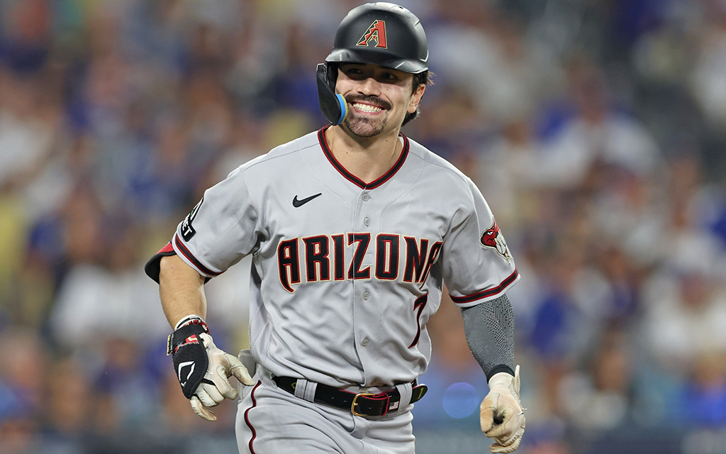 Corbin Carroll is remembered by his former coaches and friends for his work ethic and humble confidence that have remained consistent throughout his journey to the Arizona Diamondbacks. (Photo by Rob Leiter/MLB Photos via Getty Images)